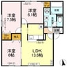 リビングタウン山の手B 3LDKの間取り
