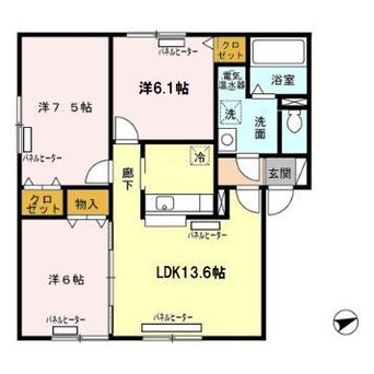 間取図 リビングタウン山の手D