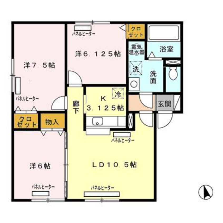 間取図 リビングタウン山の手E