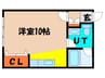 ワイズリーレジデンスⅥ 1Rの間取り
