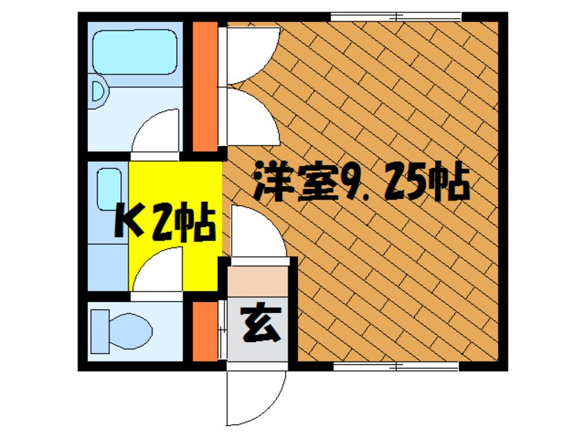 間取図 函館バス（函館市）/北大裏 徒歩3分 1階 築33年