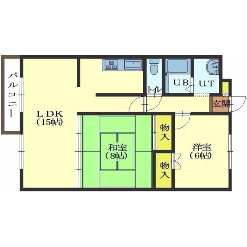 間取図 ロクゴーリーブル梁川