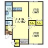 スペース北浜Ⅰ 2LDKの間取り