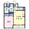 トータス宮前 1LDKの間取り