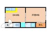 ララコム富岡 1DKの間取り