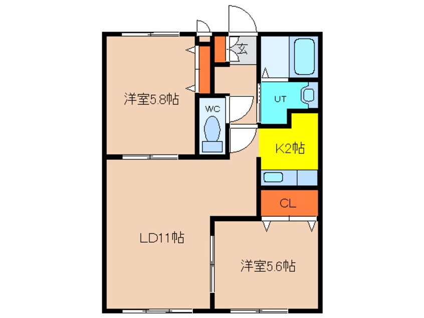 間取図 ピュアパレス海岸町