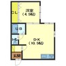 メゾンＭ 1DKの間取り