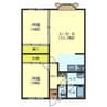 グリーンセゾンA棟 2LDKの間取り