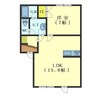 ルーエンハイム 1LDKの間取り