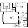 函館バス（函館市）/東港 徒歩7分 1階 築30年 2LDKの間取り