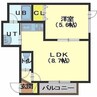 ソニック深堀 1DKの間取り
