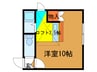 テラハウス深堀 1Rの間取り