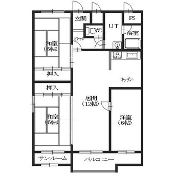 間取図 グロリアハイツ若松