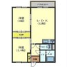 吉川マンション 2LDKの間取り