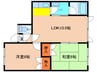 エクセレント神山 2LDKの間取り