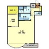 松風ビル 1LDKの間取り