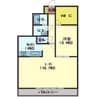 松風ビル 1LDKの間取り