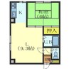 シャルム中上 1DKの間取り