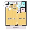 リベア的場 1LDKの間取り