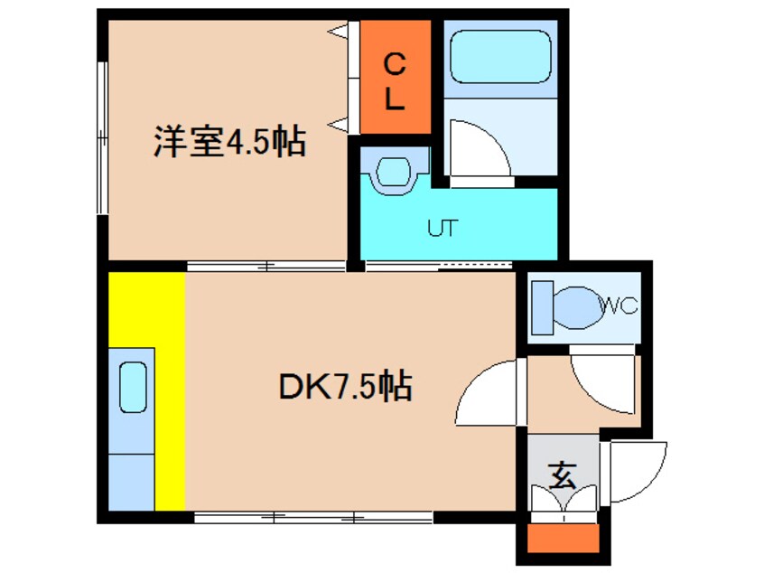 間取図 フラットＫ