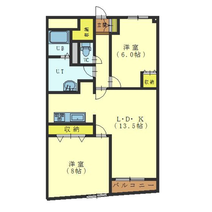 間取図 プレザント五稜郭