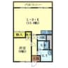 ロイヤルシティ参番館 1LDKの間取り