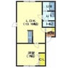 ラ・メゾン・ボワⅢ 1LDKの間取り