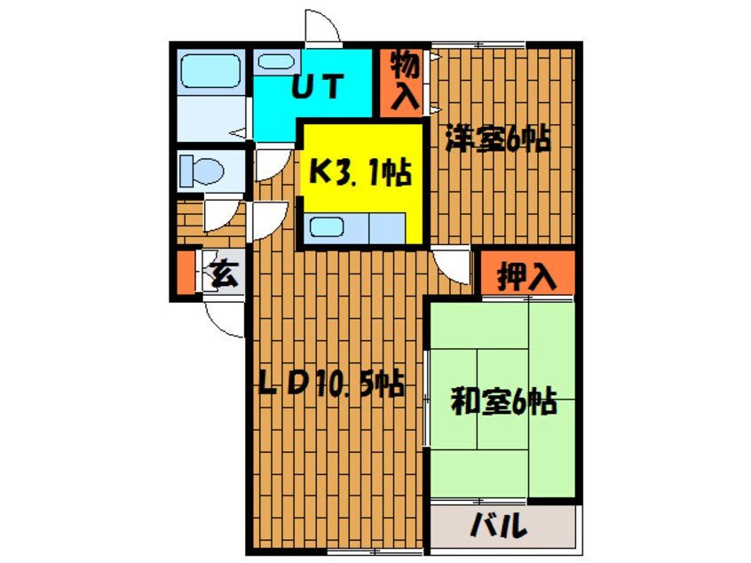 間取図 ハイツ富士