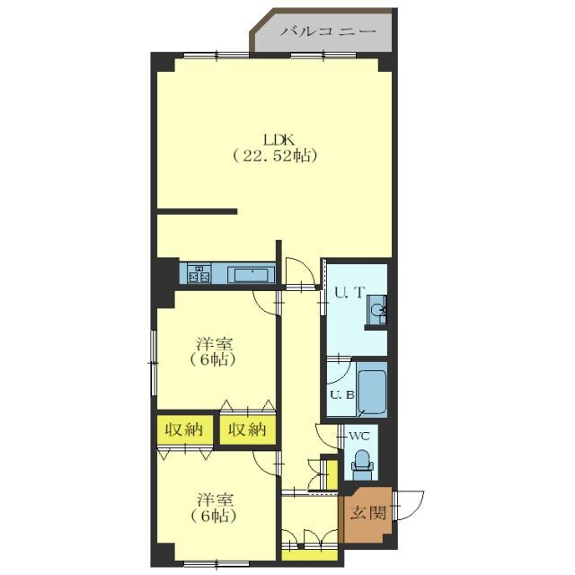 間取り図 ブルーミィ五稜郭