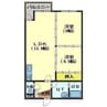 ブルーミィ梁川 2LDKの間取り