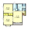 ロイヤルシティ中道 2LDKの間取り