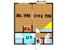 ベイサイドヒルズ 1DKの間取り