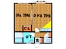 ベイサイドヒルズ 1DKの間取り