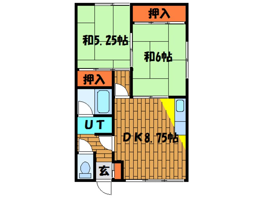 間取図 コーポなかたNo.1