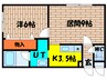 トクトラスト港 1LDKの間取り