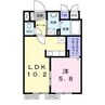 ヴィラ本町 1LDKの間取り