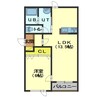 ビラミカエルNO.6 1LDKの間取り