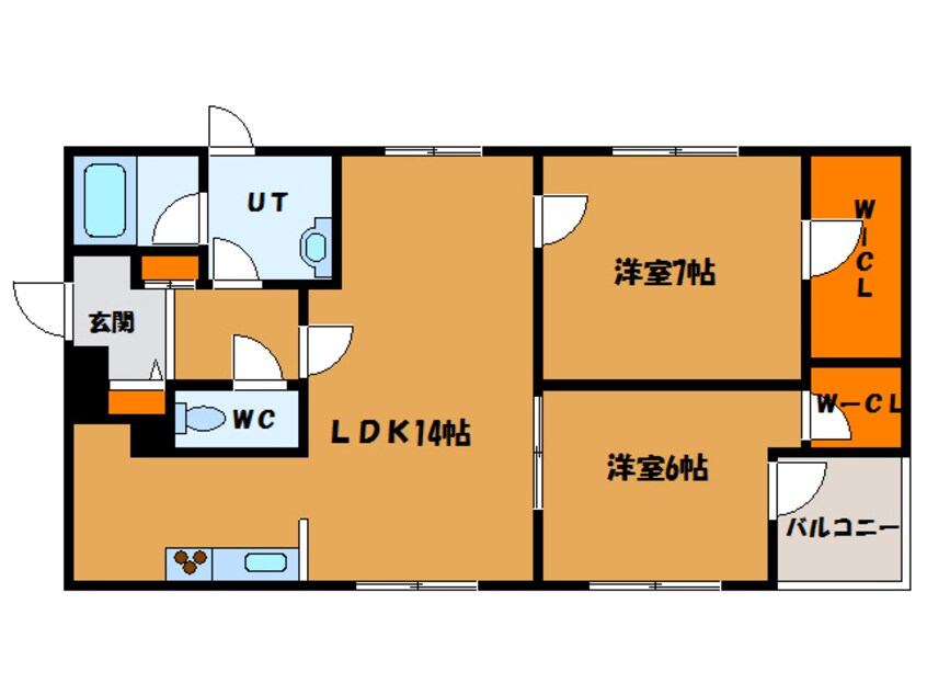 間取図 シュクル七重浜