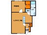 フローラスⅠ 1LDKの間取り