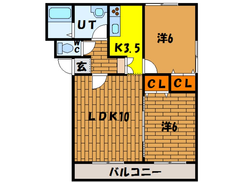 間取図 リバティ海岸町Ⅰ