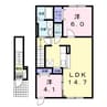 メゾンＫＴ10号館 2LDKの間取り