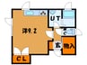 メゾンきむら 1Rの間取り