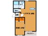 グランメール本通Ⅱ 1LDKの間取り