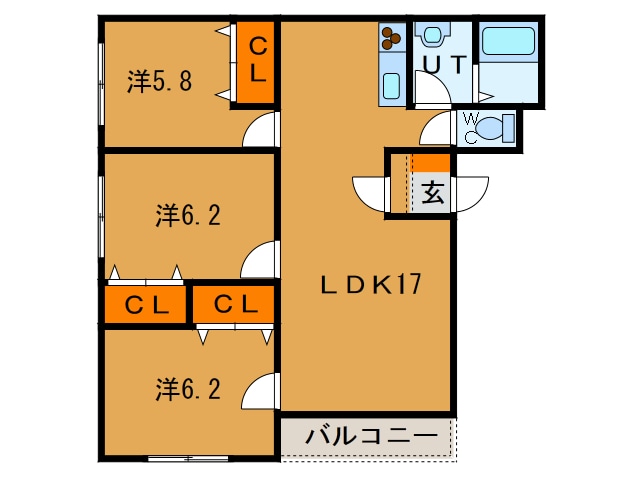 間取り図 グランメール本通Ⅱ