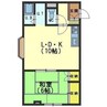 ダイワハイツ亀田 1DKの間取り