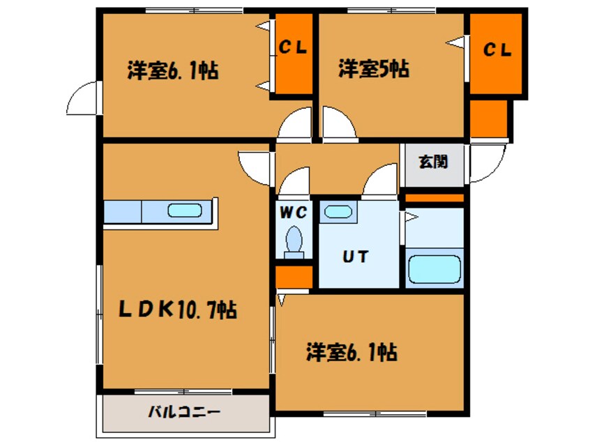 間取図 ジェルメ海岸町