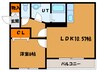 メゾンパティオ神山 1LDKの間取り