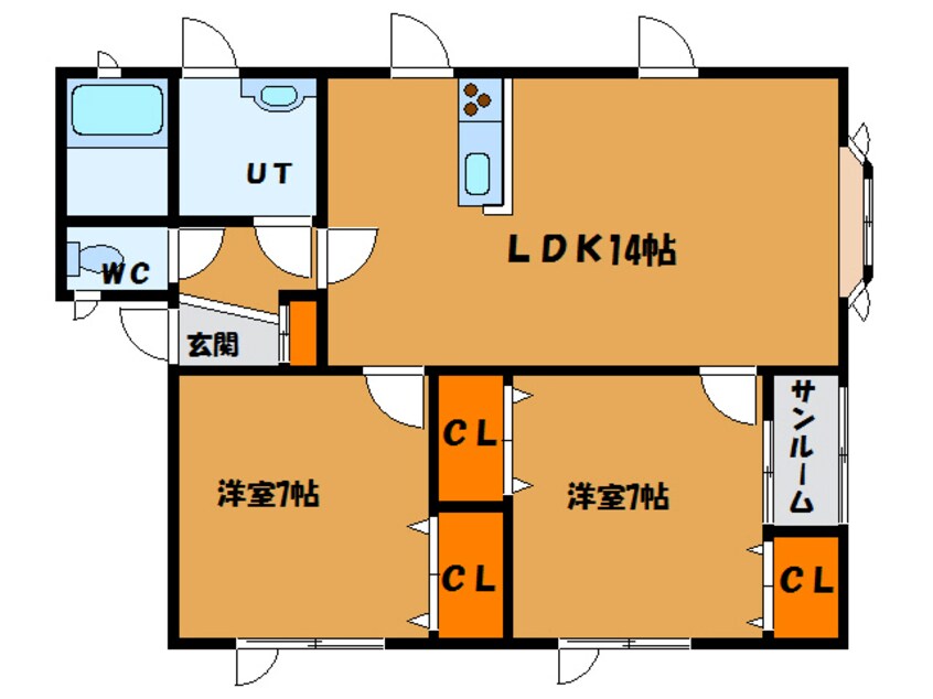 間取図 グランデール東浜