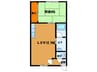 プラザ・クリプトメリア 1LDKの間取り