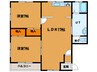 フォレストパーク久根別α館 2LDKの間取り